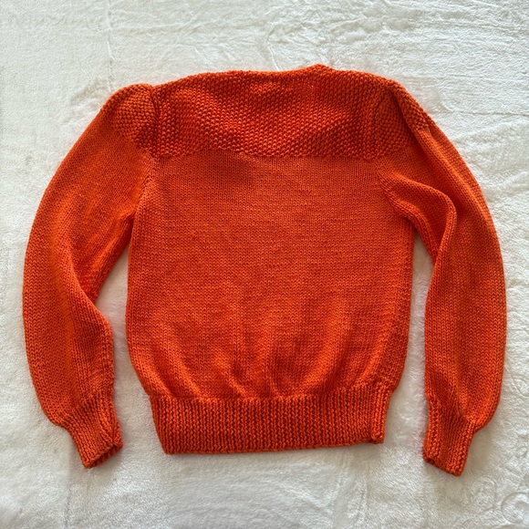 Vintage Nannell Hand Knit Wool Acrylic Blend V-Neck Sweater - Picture 3 of 6